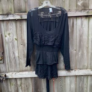 M.Fasis lace Ruffle top sz. 1X